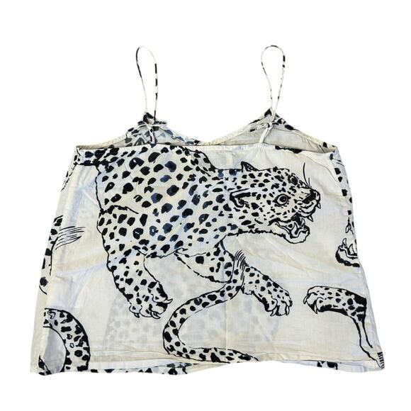 DESMOND & DEMPSEY The Jag Cream Cami Tank Top V Neck Organic Cotton Size XS - Picture 4 of 6